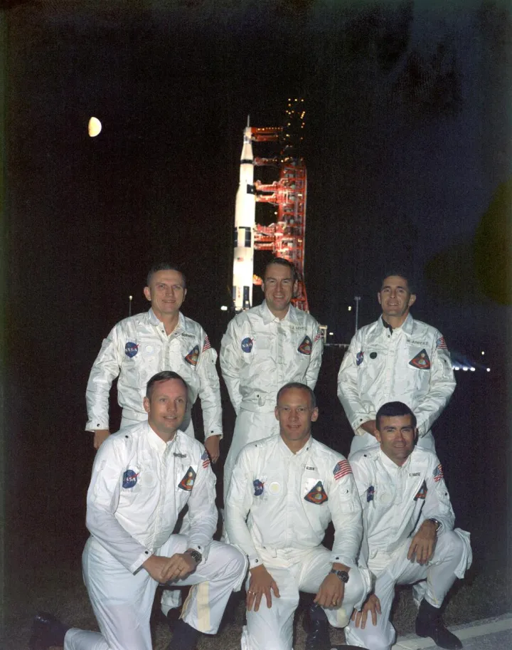 Apollo 8 primary crew and backup crew portrait