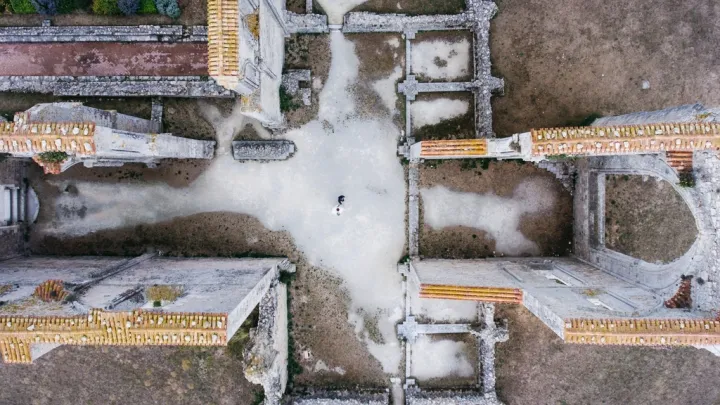 Rivedoux-Plage wedding drone view melting