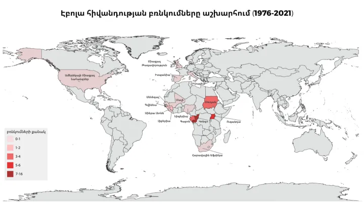 Ebola outbreaks in the world 1976-2021 (HY)