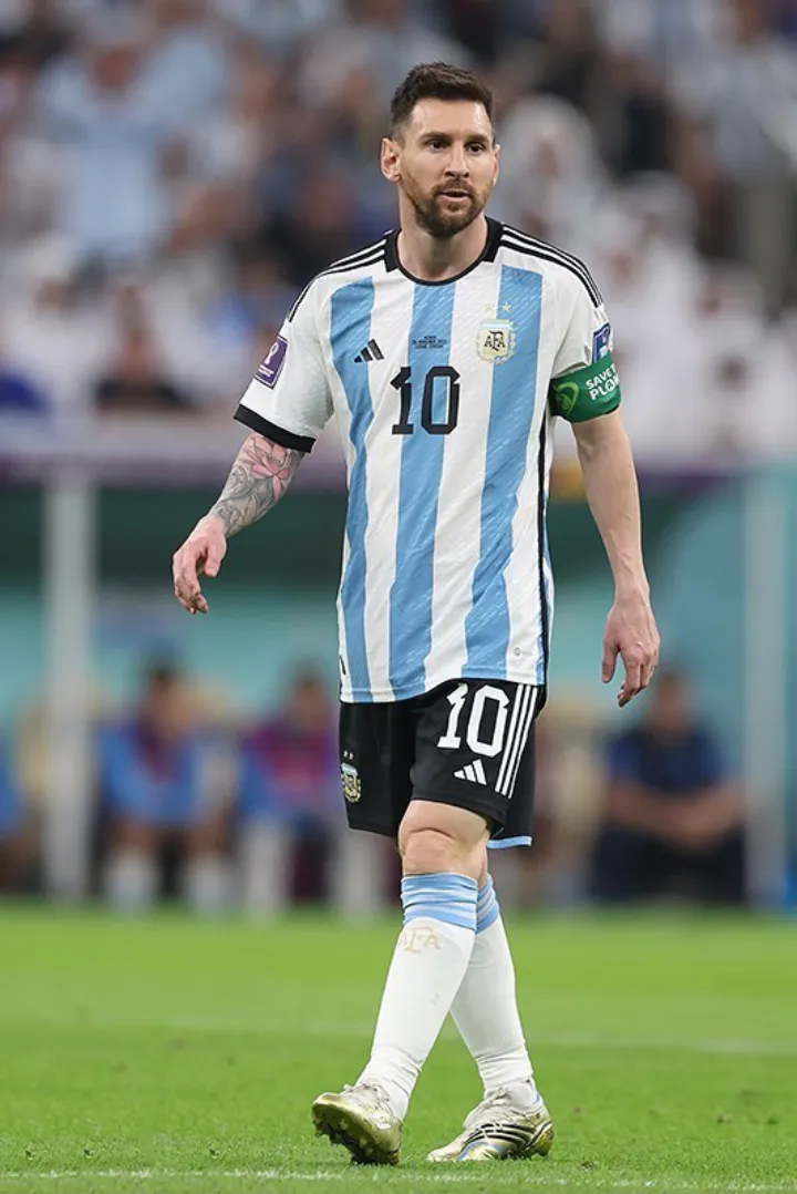 2026 FIFA World Cup Argentina at the FIFA World Cup In association football , Argentine forward and captain Lionel Messi becomes the first male player to score