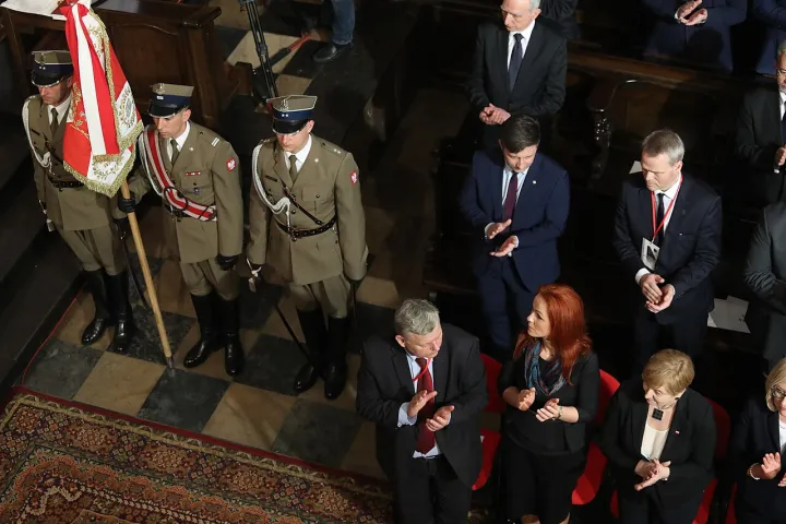 Celebrations of the 8th anniversary of the tragedy near Smolensk. Standard-bearer