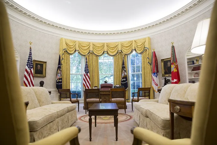 View of Oval Office in 2017