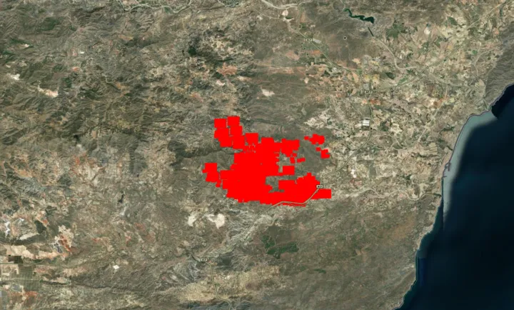 2026 Los Gallardos FIRMS imagery