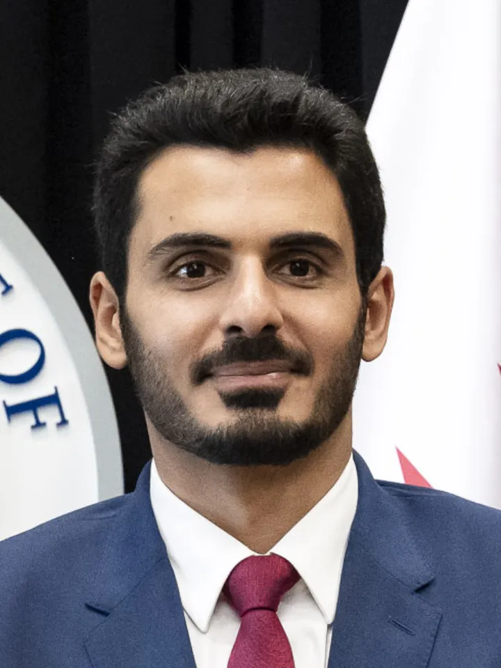 Qatar Minister of Interior, His Excellency Sheikh Khalifa bin Hamad bin Khalifa Al Thani in Washington, D.C. on 24 June 2024 (cropped)