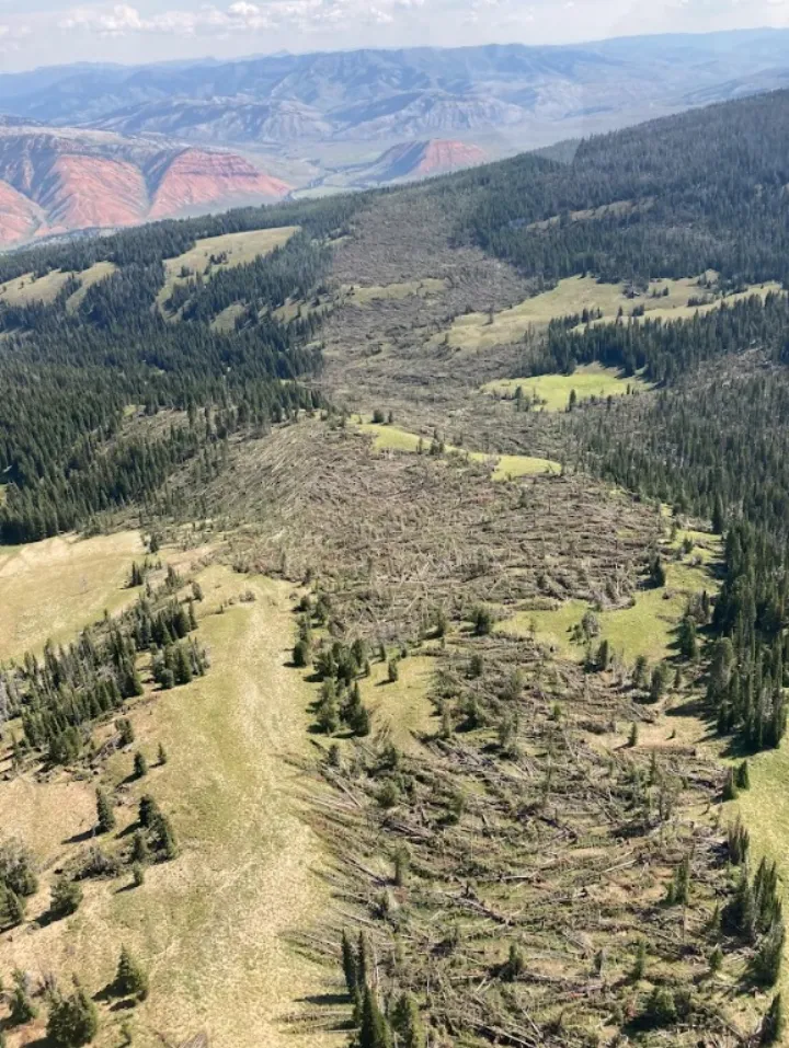 June 2022 Teton County, Wyoming, tornado damage