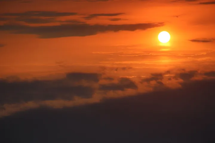 Sunset in Iran - Anzali port