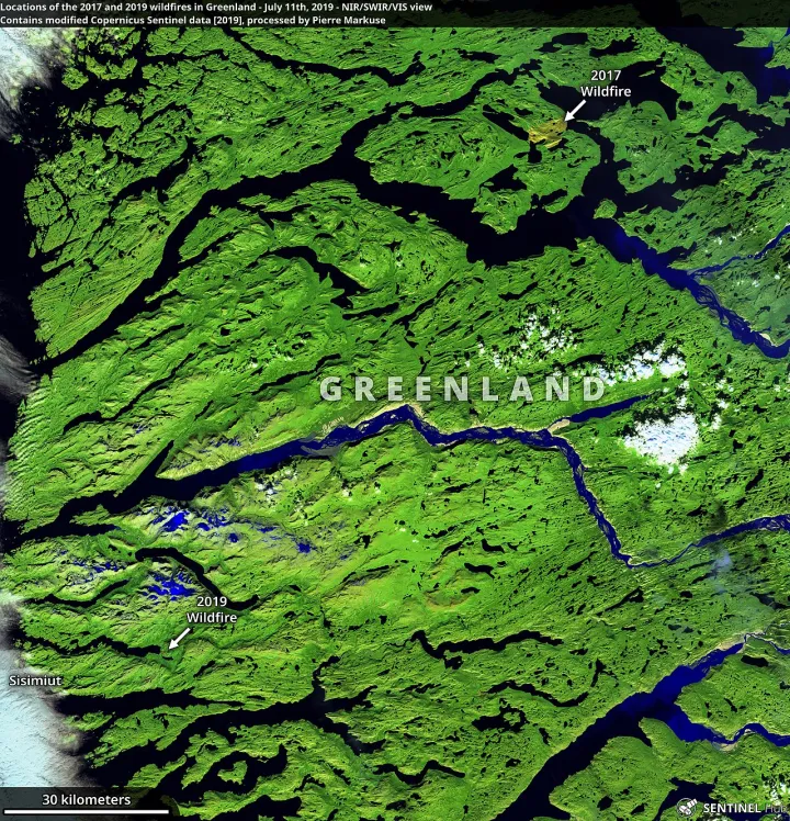 Locations of the July 2017 and July 2019 wildfires in Greenland - July 11th, 2019 (48272041702)