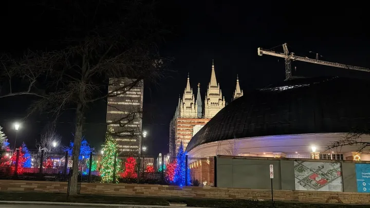 Salt Lake temple square Christmas lights