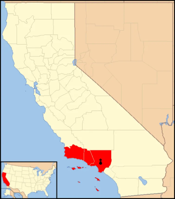 Archdiocese of Los Angeles map 1