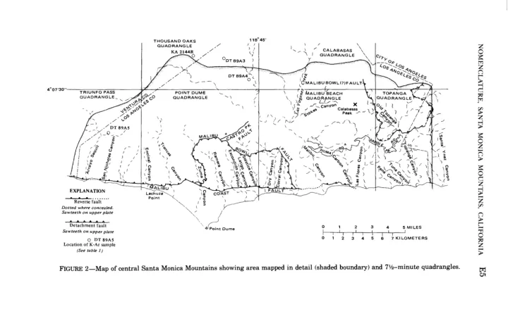 Map of central Santa Monica Mountains
