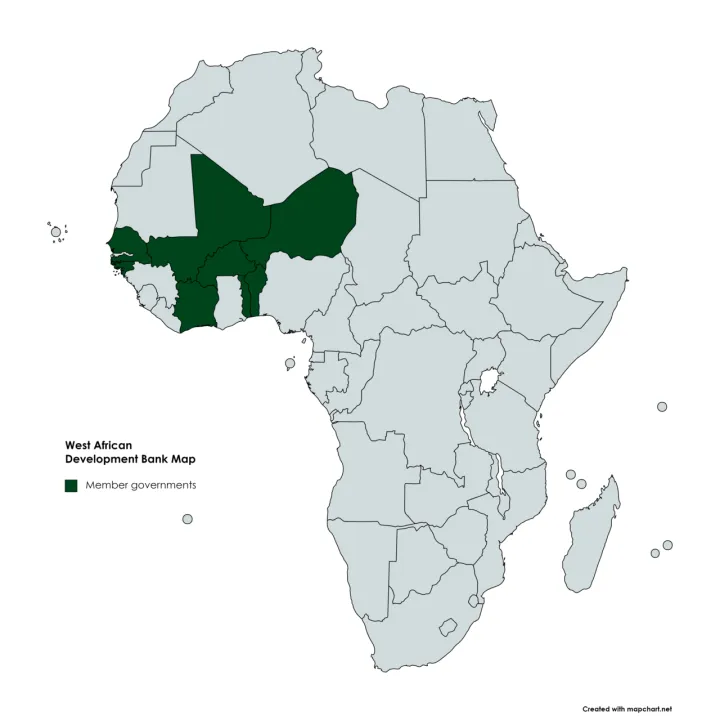 West African Development Bank Map