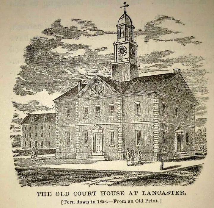 Old Lancaster County, Pennsylvania, courthouse, pre-1853