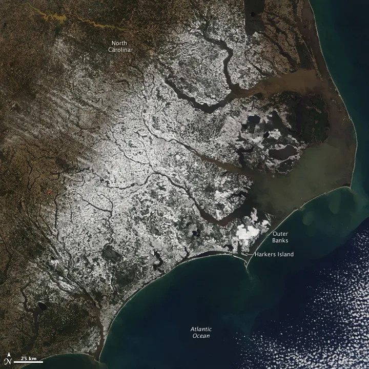 Snow in Coastal North Carolina 2010-02-14
