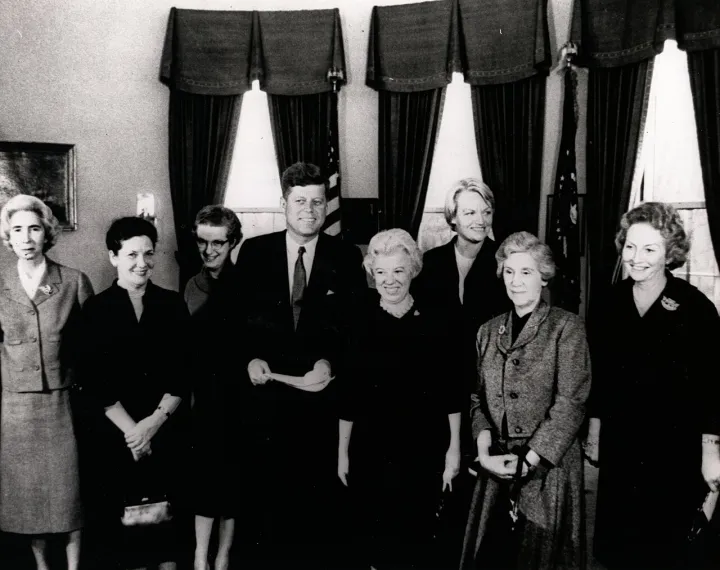 Nancy Grace Roman with President Kennedy (27154783187)