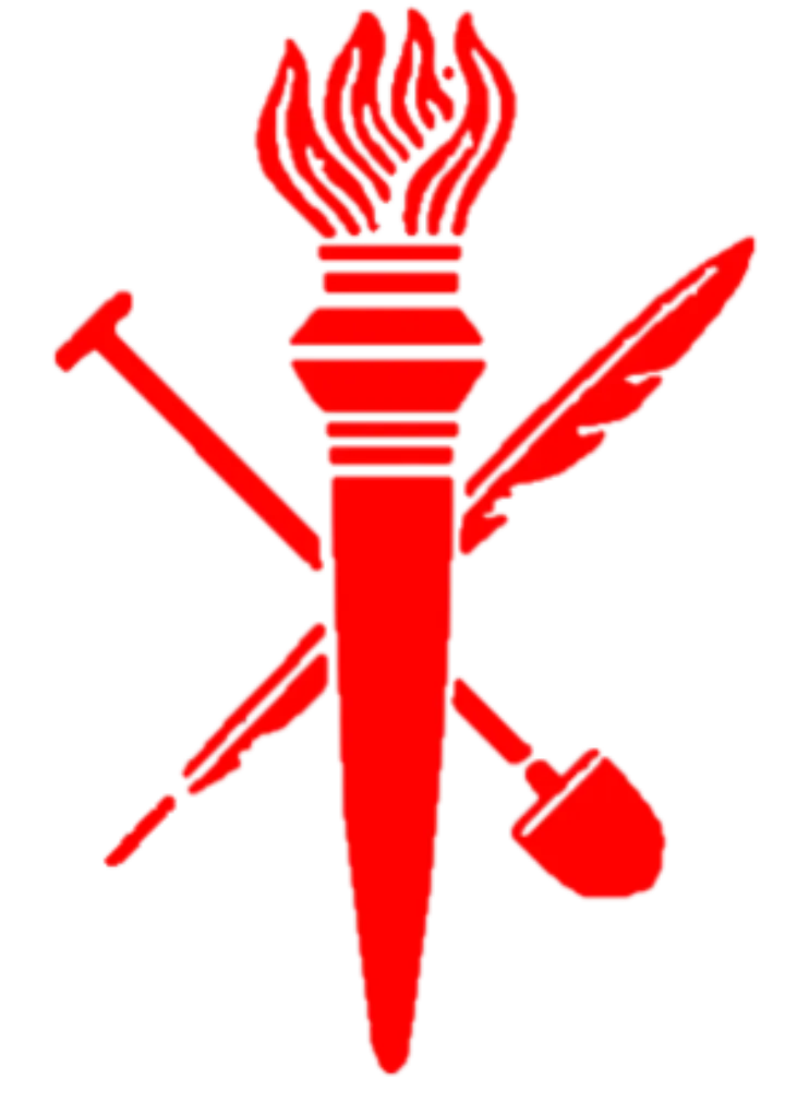 British Labour Party Torch Quill Shovel