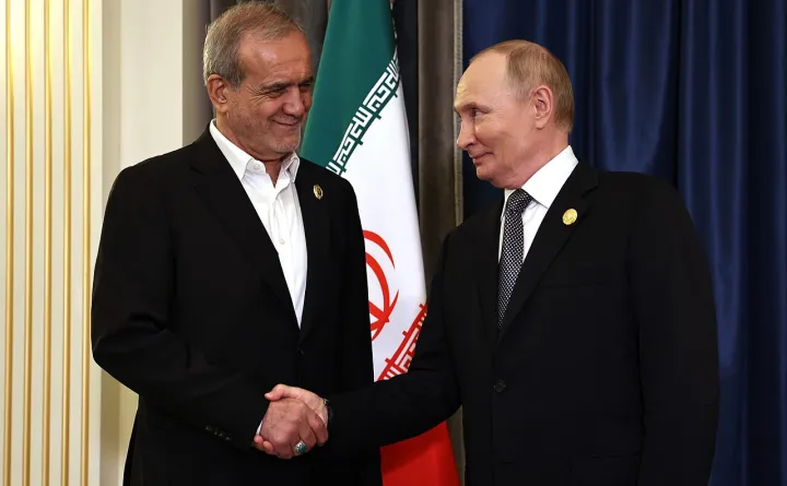 President Putin meeting President of Iran Masoud Pezeshkian (2025) 01