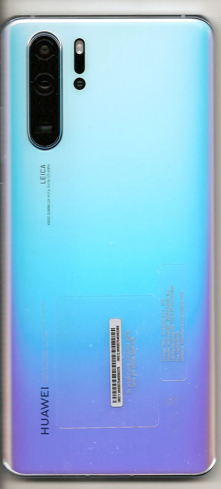 Huawei P30 Pro (Rückseite); Farbe- Breathing Crystal 2020