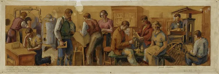 Scientists of Today (mural study, University Post Office, Seattle, Washington) SAAM-1980.133.20 1
