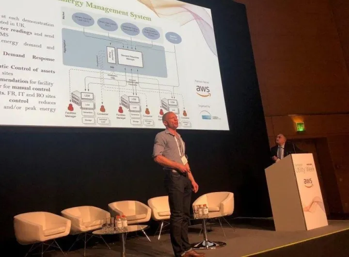 Michael Short presenting at European Utility Week in Vienna, Austria in November 2018