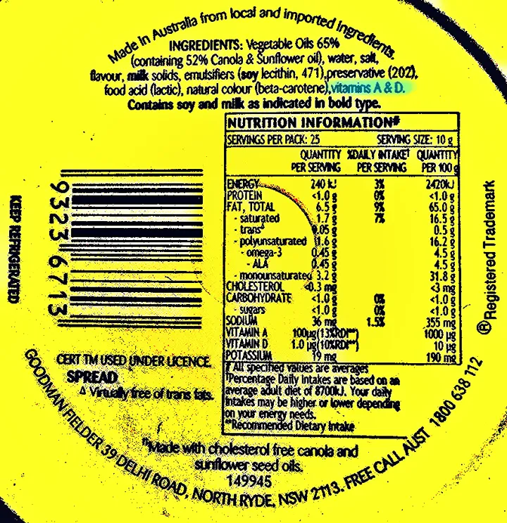 Vitamin D and Margarine