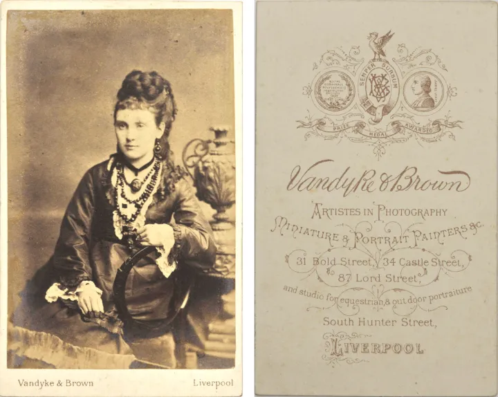 Unknown portrait by Vandyke & Brown, Liverpool, from mystery album (4354361126)