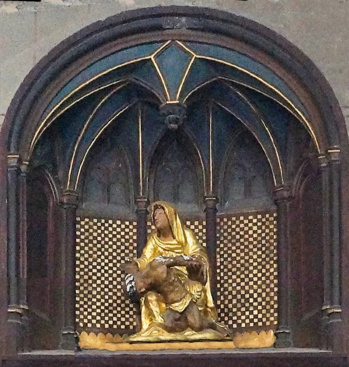 Virgin of the seven Pains (pieta) Church holy Catherin (Lille) en 2016
