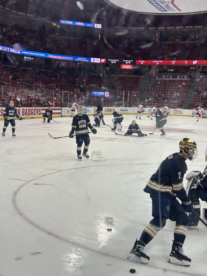 Notre Dame Fighting Irish at Wisconsin Badgers men's ice hockey (Feb. 22, 2025) 0537