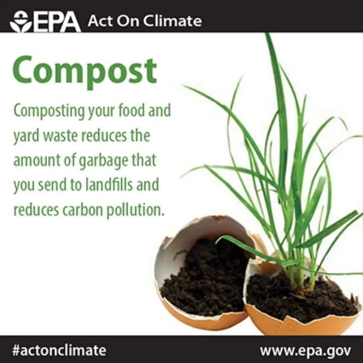 Composting food and yard waste reduces garbage in landfills and carbon pollution. Try it for yourself and -ActOnClimate! http---www.epa.gov-earthday-actonclimat