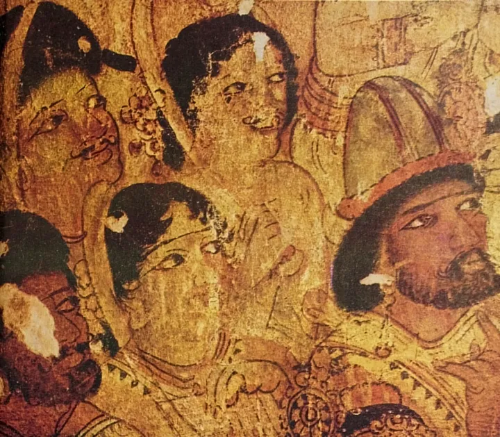 Ajanta cave 17 foreigners