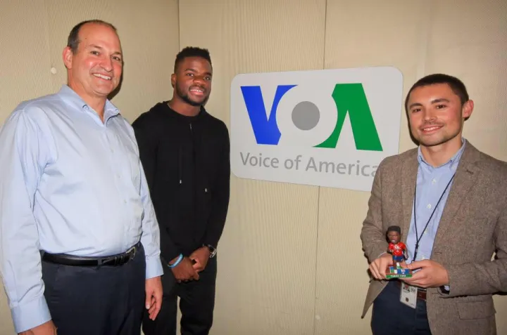 Frances Tiafoe visits Voice of America headquarters