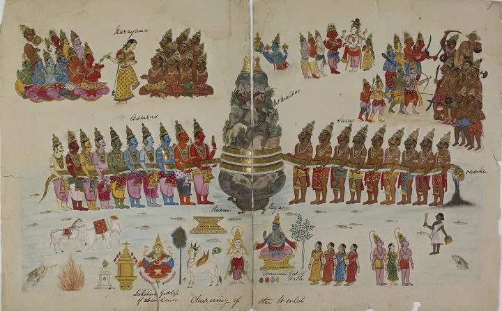 Sagar manthan (painting) circa 1820