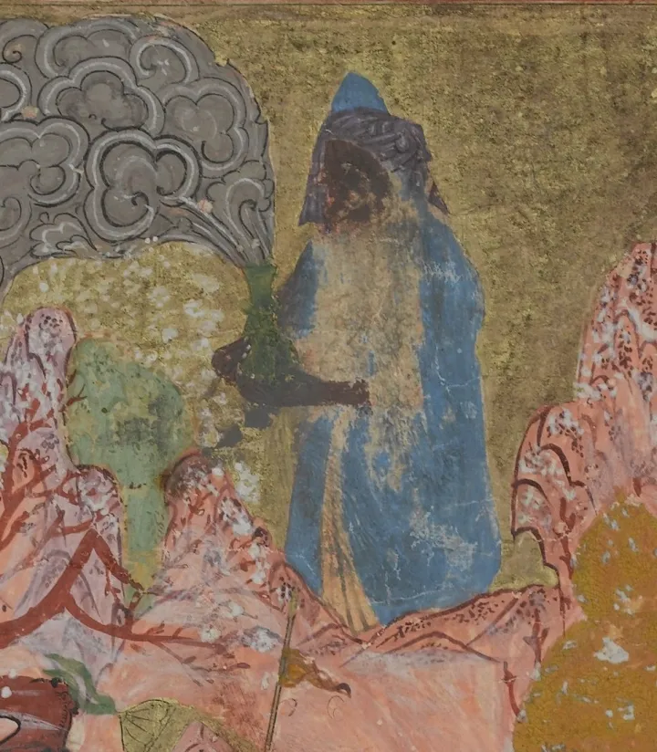 Bazur, the Magician, raises up darkness and a storm