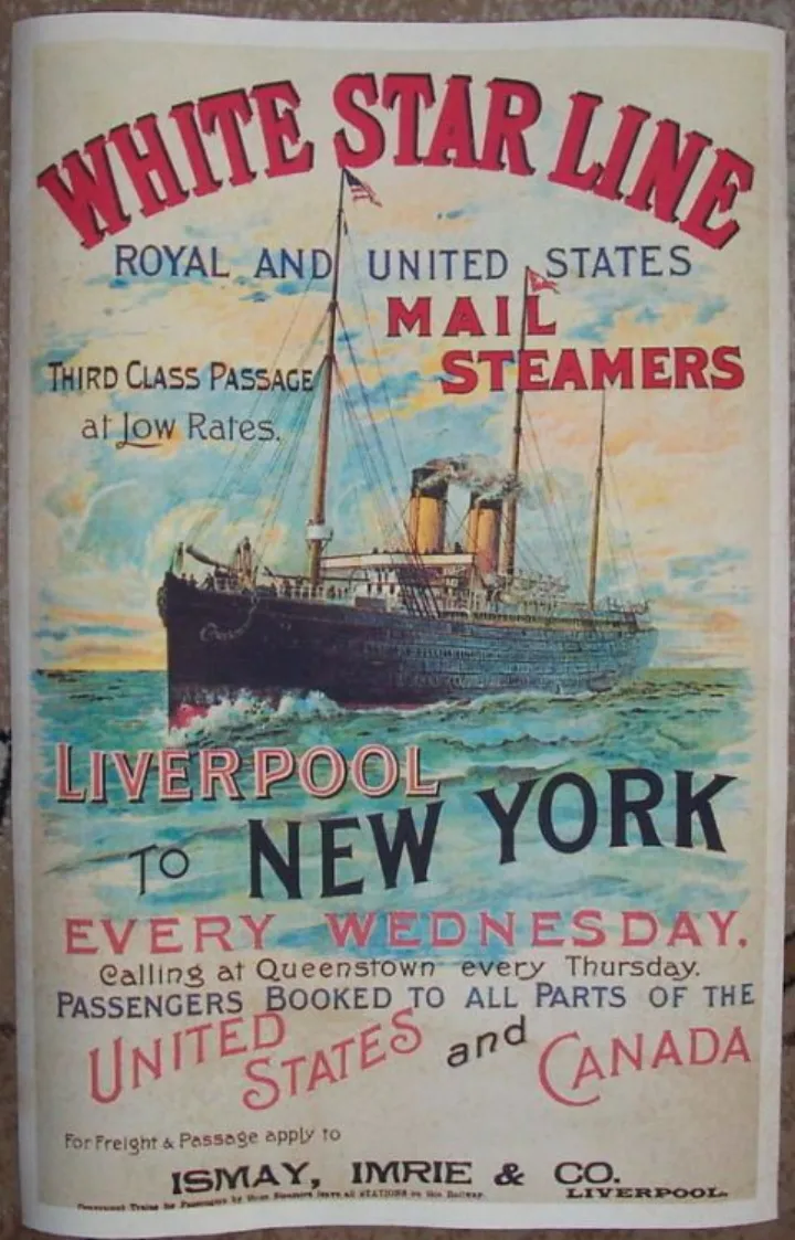 White Star Line Steam Card
