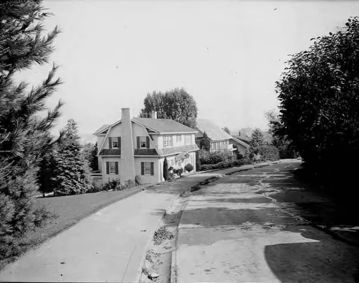 Residence at 2004 34th Avenue S., Seattle, WA, after road put in, probably about 1900 (PORTRAITS 2309)