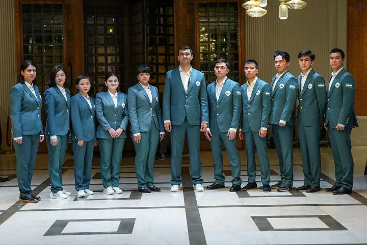 Women and men's Chess Olympiad teams of Uzbekistan (45th chess olympiad)