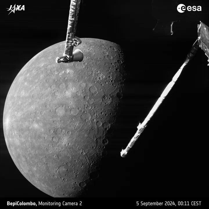 BepiColombo says goodbye to Mercury for the fourth time ESA501139 - BepiColombo says goodbye to Mercury for the fourth time