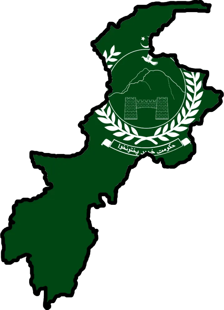 Khyber Pakhtunkhwa flag map
