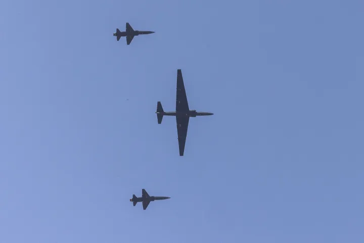 U-2 flies with T-38's (9081830)