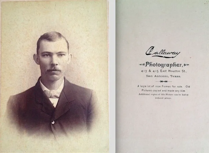 Portrait of man by Callaway of San Antonio Texas