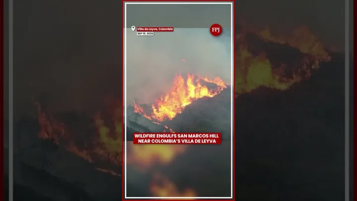 Colombia Wildfire: Flames Engulf San Marcos Hill Near Villa de Leyva