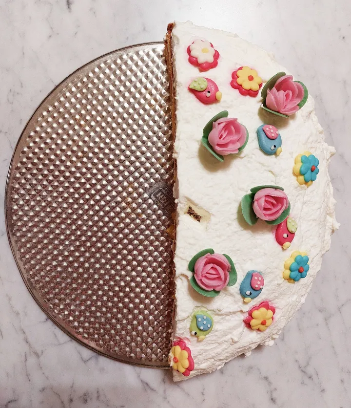 My birthday cake! Oops there's only half left!