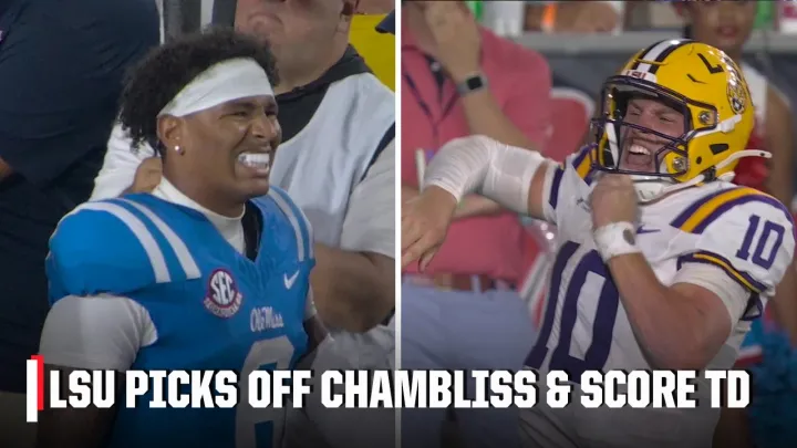 Trinidad Chambliss throws an interception & Sam Leavitt capitalizes with a touchdown 👀 | ESPN CFB