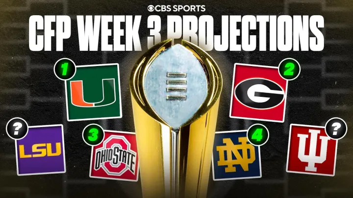 College Football Playoff Projections ahead of Week 3 ✅