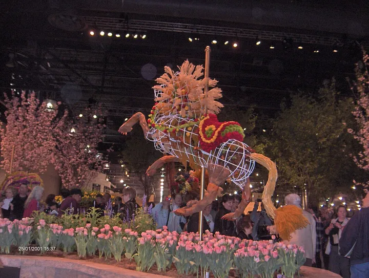 Philadelphia Flower Show 2011 Carousel animal HPIM4376