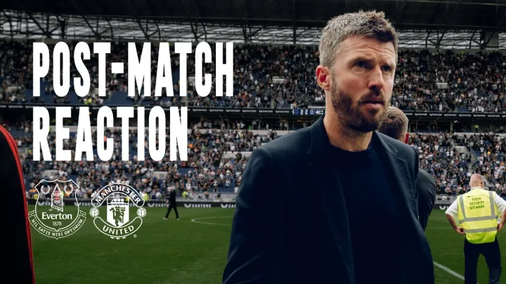 Michael Carrick & Benjamin Sesko Post-Everton