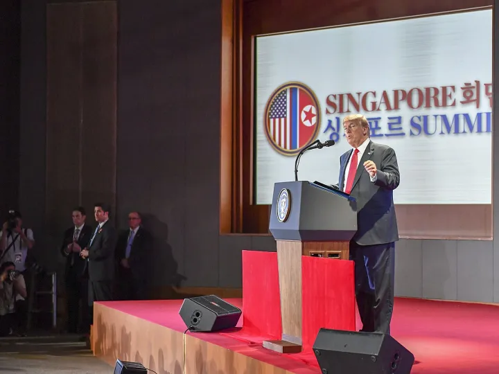 President Trump Addresses the Press in Singapore (41855740045)
