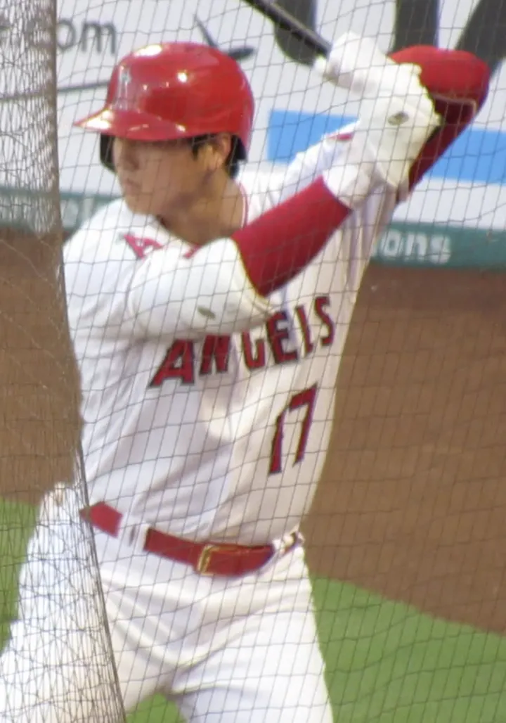 Shohei Ohtani batting against Texas Rangers (September 3, 2021)
