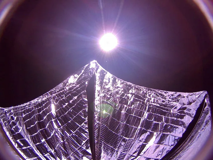 LightSail 1 with deployed solar sail