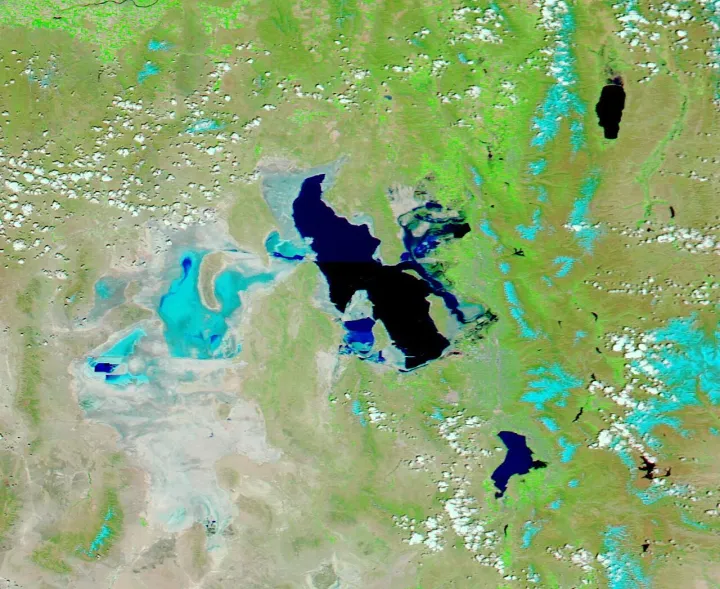 Great Salt Lake at Highest Level in Years (MODIS 2024-05-20)