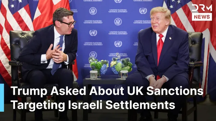Trump Asked About UK Sanctions Targeting Israeli Settlements in West Bank During UK PM Meeting |AC1N